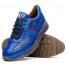 Marco Di Milano ''Brescia'' Electric Blue Genuine Python and Calfskin Fashion Sneakers